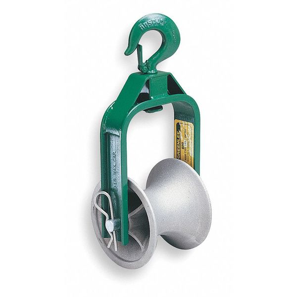 Cable Puller Sheave, Hook, 6 In