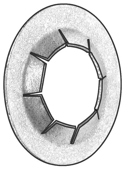 Push Nut, Stud Retention, Stl, 1/8 In, PK200, Thickness: 0.013 in