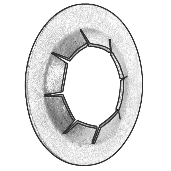 Push Nut, Stud Retention, Stl, 1/2 In, PK50