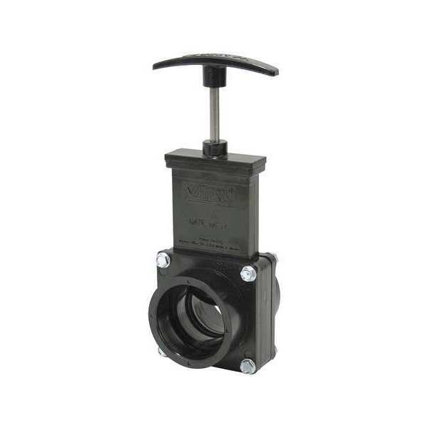 Gate Valve, Class 125, 1-1/2 In., Slip, ABS