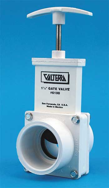 Gate Valve, Class 125, 1-1/2 In., PVC, Bonnet Style: Bonded
