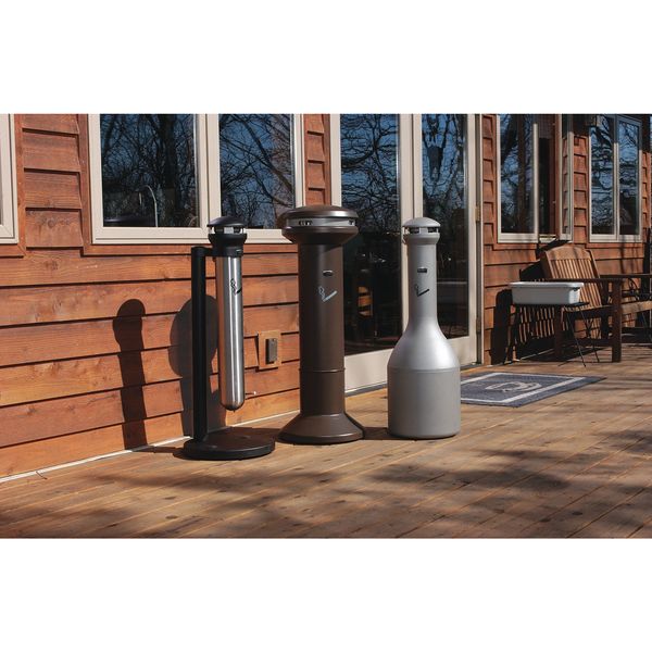 Infinity Cigarette Receptacle, 4-3/32 gal., Pewter