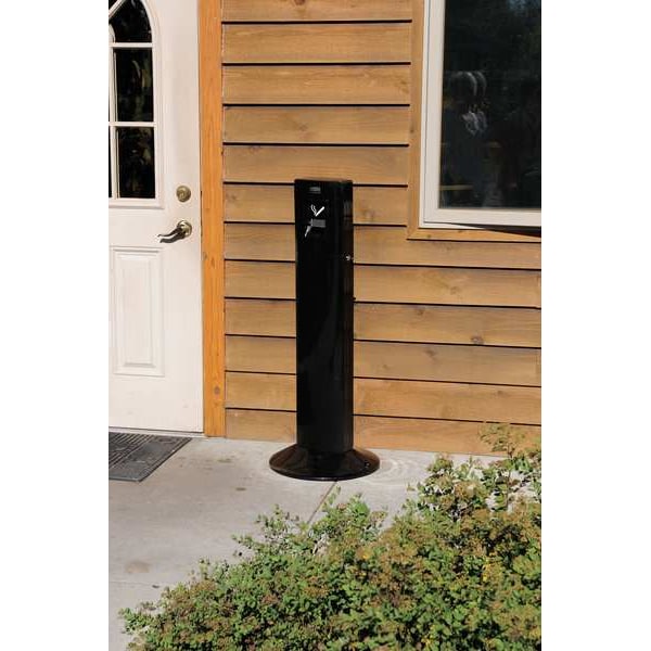 Cigarette Receptacle, 1-19/32 gal., Black