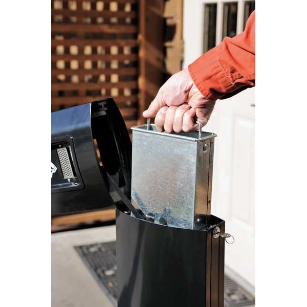 Cigarette Receptacle, 1-19/32 gal., Black