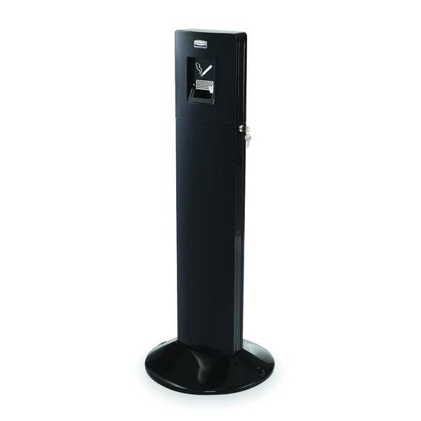 Cigarette Receptacle, 1-19/32 gal., Black