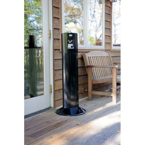 Cigarette Receptacle, 1-19/32 gal., Black