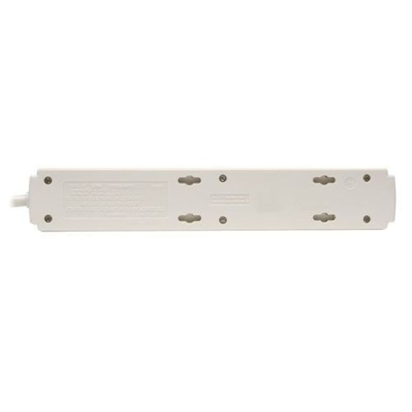 Surge Protector Strip, 6 Outlet, Gray