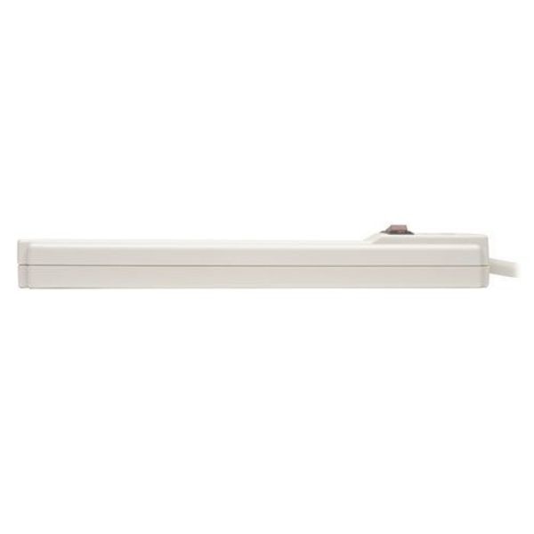 Surge Protector Strip, 6 Outlet, Gray