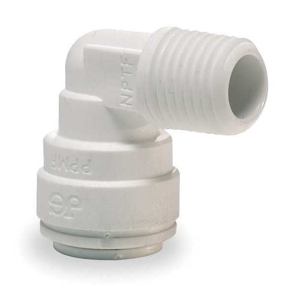 Acetal Copolymer Fixed Elbow, 90 Degrees, 3/8 in Tube Size