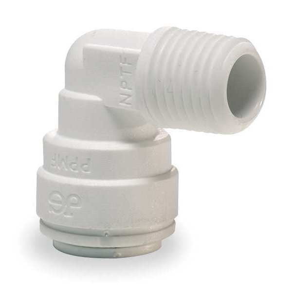 Acetal Copolymer Fixed Elbow, 90 Degrees, 1/4 in Tube Size