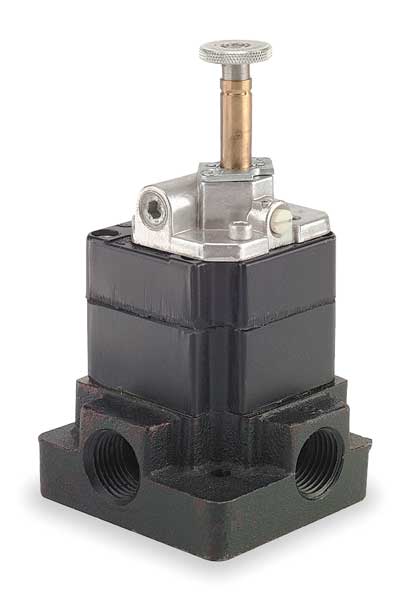 Solenoid Air Control Valve, 3/8 In, 3-Way