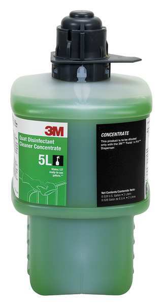 Quat Disinfecting Cleaner , 2L Bottle , Pleasant , Green