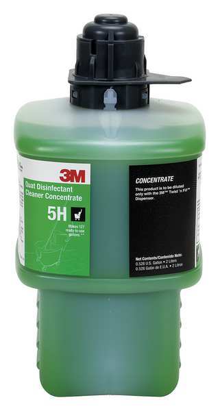 Quat Disinfectant Cleaner , 2L Bottle , Pleasant , Green