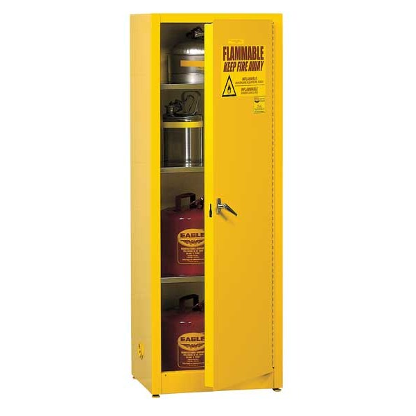 Flammable Safety Cabinet, 48 gal., Yellow