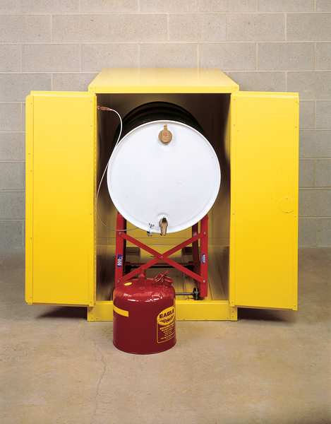 Flammable Cabinet, Horizontal, 55 Gal., YLW