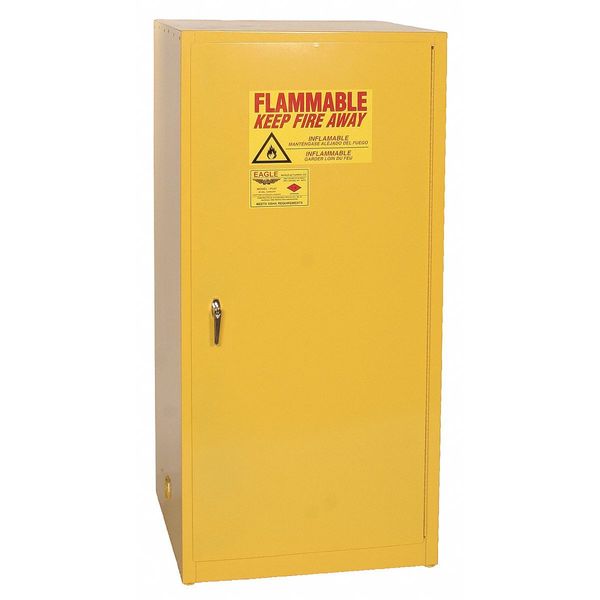 Flammable Safety Cabinet, 60 Gal., Yellow