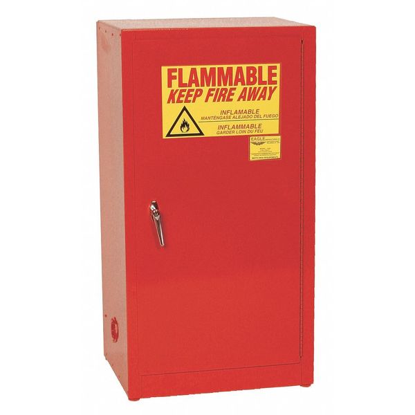 Flammable Safety Cabinet, 16 Gal., Red