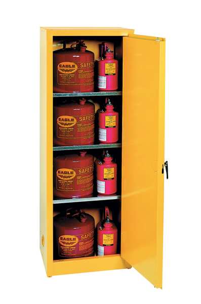 Flammable Safety Cabinet, 48 gal., Yellow