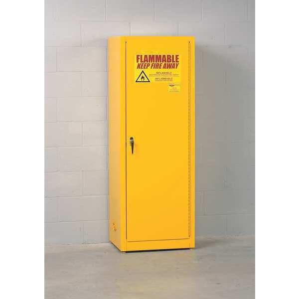 Flammable Safety Cabinet, 48 gal., Yellow