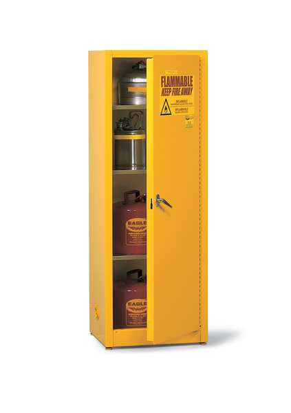 Flammable Safety Cabinet, 48 gal., Yellow