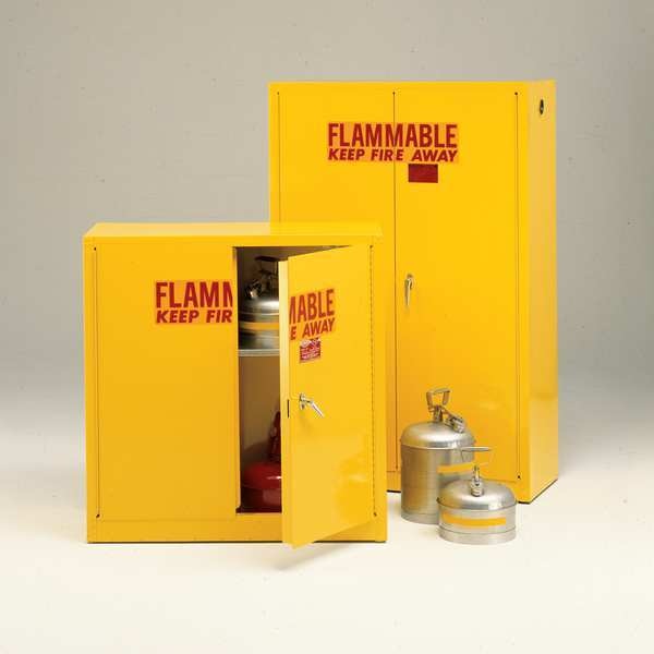 Flammable Safety Cabinet, 30 gal., Red