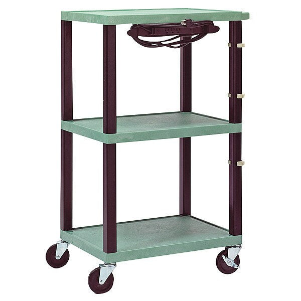 Audio-Visual Cart, 150 lb., Black, 18 In. L