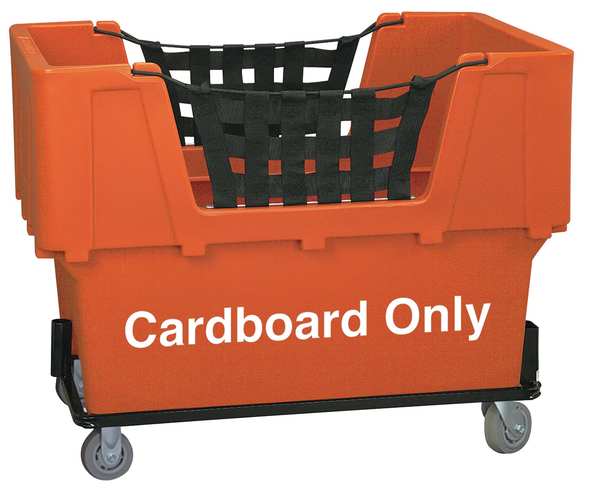 Matl Handling Cart, Cardboard Only, Orange