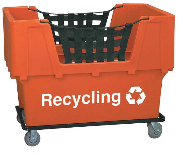 Material Handling Cart, Orange, Recycling