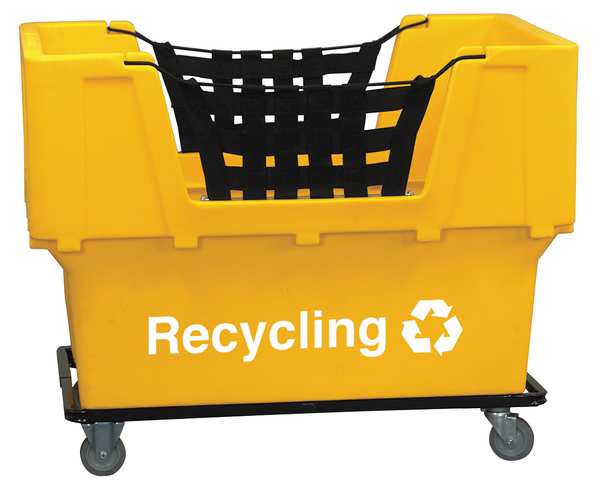 Material Handling Cart, Yellow, Recycling