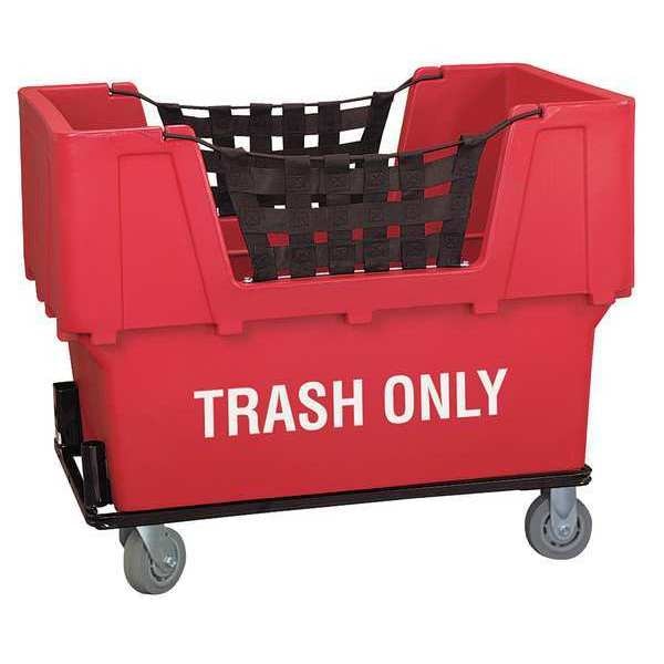 Material Handling Cart, Red, Trash Only