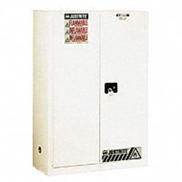 Flammable Safety Cabinet, 45 gal., White, Depth: 18