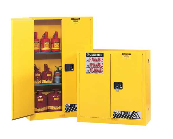 Flammable Safety Cabinet, 30 Gal., Gray