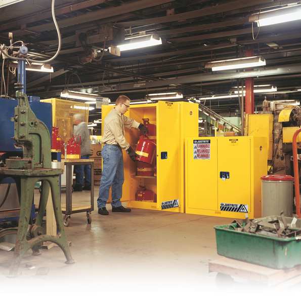 Sure-Grip EX Flammable Safety Cabinet, 45 gal., Yellow