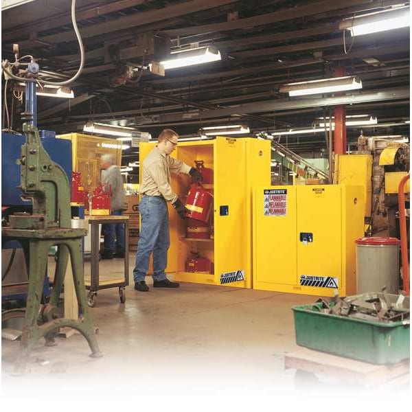 Sure-Grip EX Flammable Safety Cabinet, 90 gal., Yellow