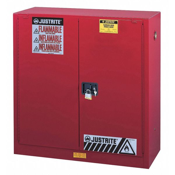 Sure-Grip EX Flammable Safety Cabinet, 30 Gal., Red