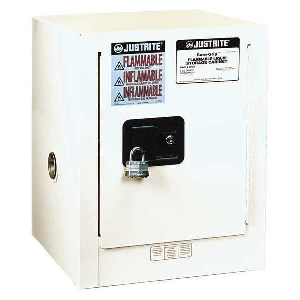 Sure-Grip EX Flammable Safety Cabinet, 4 gal., White