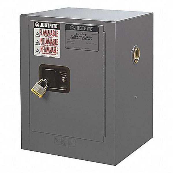 Flammable Safety Cabinet, 4 gal., Gray, Height: 22