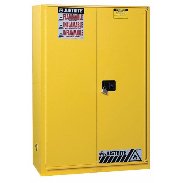 Sure-Grip EX Flammable Safety Cabinet, 90 Gal., Yellow