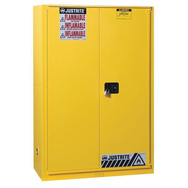 Sure-Grip EX Flammable Safety Cabinet, 90 Gal., Yellow