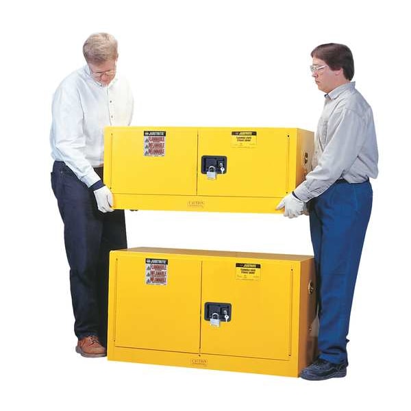 Sure-Grip EX Flammable Safety Cabinet, 55 Gal., Yellow