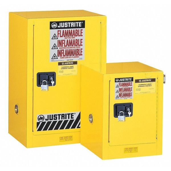 Flammable Safety Cabinet, 4 Gal., Yellow