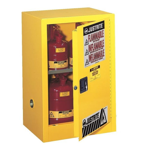 Flammable Safety Cabinet, 4 Gal., Yellow