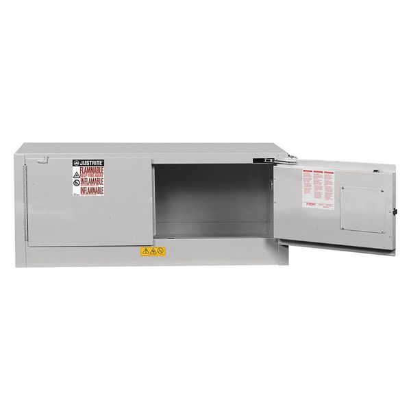 Flammable Safety Cabinet, 12 gal., Gray