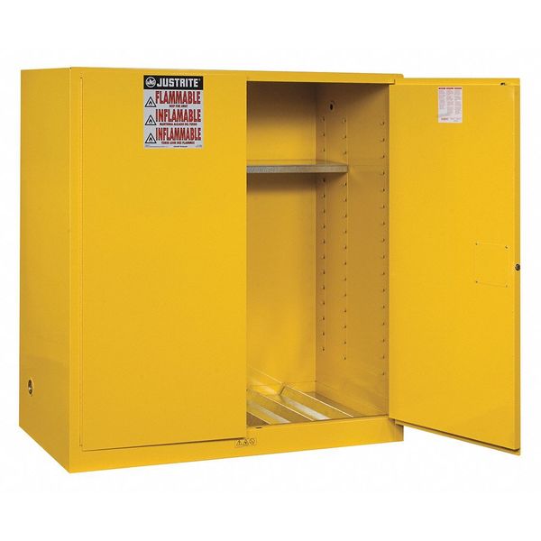 Sure-Grip EX Flammable Cabinet, Vertical, 2X55 Gal., YLW