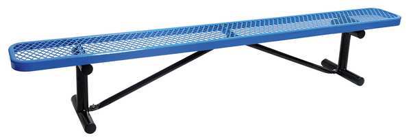 Outdoor Bench, 96 in. L, 16-3/8 in. H, BLU
