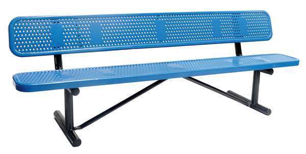 Outdoor Bench, 96 in. L, 31 in. H, BLU
