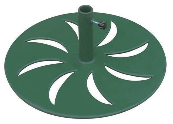 Outdoor Umbrella Base, Round, Green