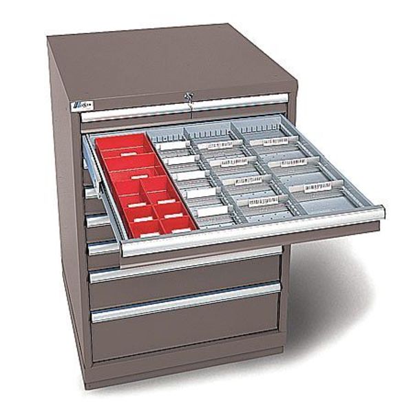 Modular Drawer Cabinet, 41-1/2 In. H, Gray