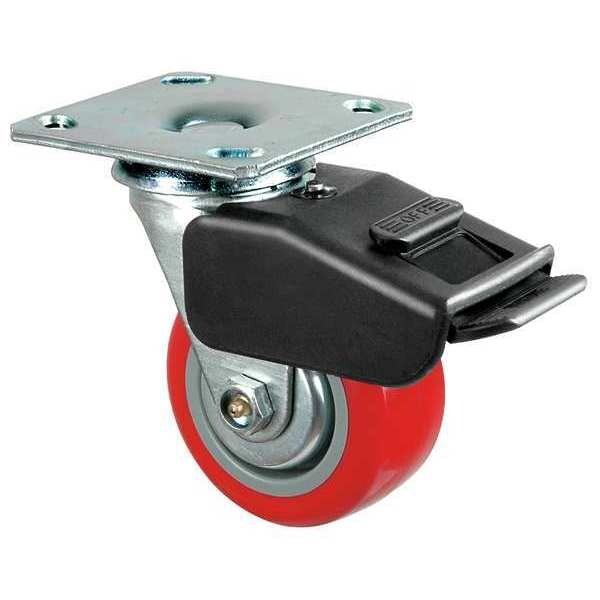 Swivel Plat Castr, Polyurthan, 5 in, 650 lb