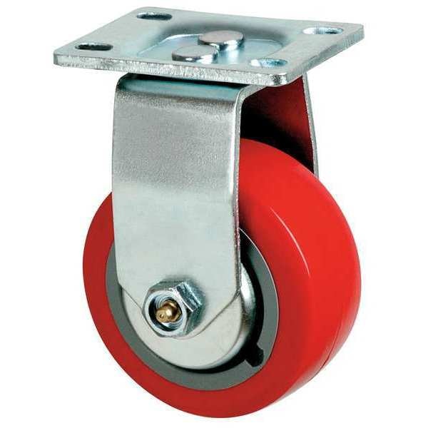 Rigid Plate Castr, Polyurthan, 4 in, 600 lb